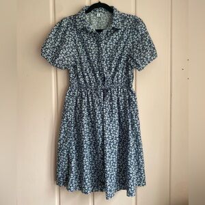 J. Crew Blue/White Floral Dress